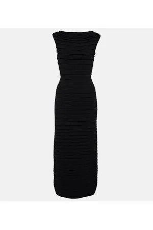 Alaïa AlaÃ¯a Striped midi dress