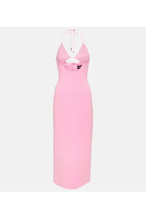 DAVID KOMA Crystal-embellished cutout midi dress