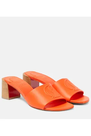 Christian Louboutin So CL 55 embossed leather mules