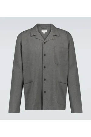 Sunspel Cotton long-sleeved pajama shirt