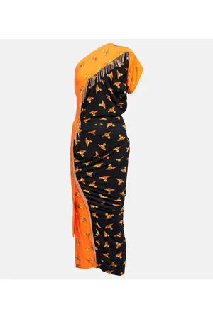 Vivienne Westwood Printed one-shoulder midi dress