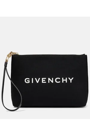 Givenchy Logo cotton-blend canvas clutch