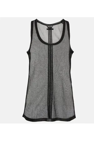 Tom Ford Semi-sheer ribbed jersey tank top