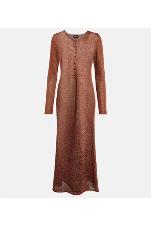 Tom Ford Metallic knitted maxi dress