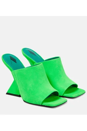 The Attico Cheope suede wedge mules