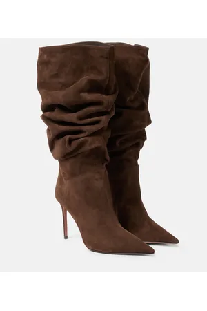 Amina Muaddi Jahleel 95 suede ankle boots