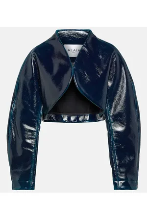 Alaïa AlaÃ¯a Coated wool cropped jacket