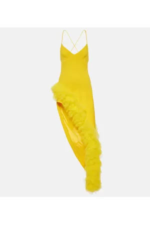 DAVID KOMA Ruffled wool crepe midi dress