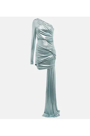 OFF-WHITE Asymmetric jersey minidress