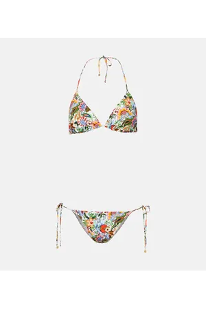 Etro Floral triangle bikini