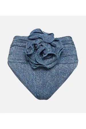 MAGDA BUTRYM Corsage denim-printed bikini bottoms