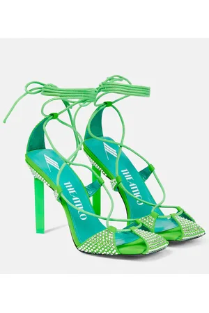 The Attico Adele lace-up crystal-embellished sandals