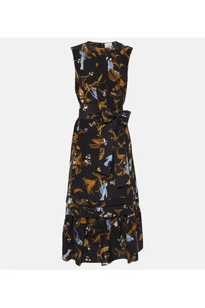 Erdem Printed silk midi dress