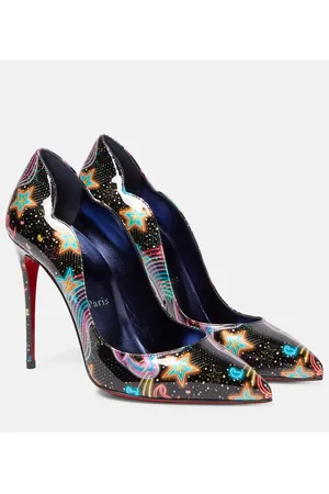 Christian Louboutin Hot Chick printed patent leather pumps