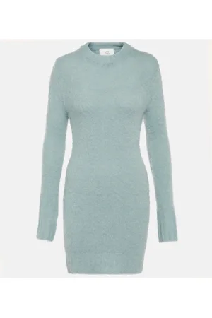 Ami Turtleneck wool-blend minidress