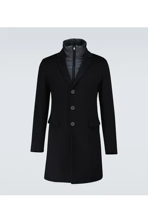 HERNO Layered cashmere overcoat