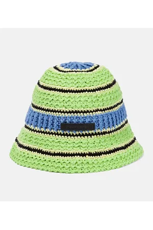 Stella McCartney Logo cotton crochet bucket hat