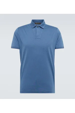 Loro Piana Cotton and silk piquÃ© polo shirt