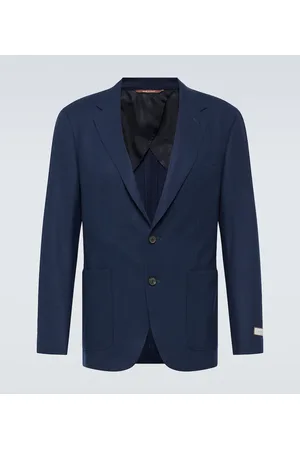 CANALI Single-breasted cashmere-blend blazer