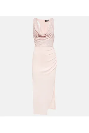 DAVID KOMA Crystal-embellished midi dress