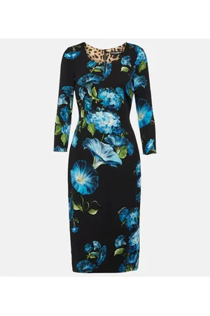 Dolce & Gabbana Floral silk-blend midi dress