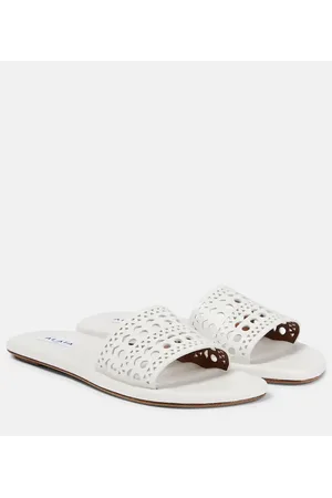 Alaïa AlaÃ¯a Laser-cut leather mules
