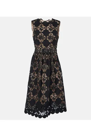 Oscar de la Renta Guipure lace midi dress
