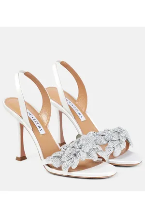 Aquazzura Galactic Flower 95 embellished sandals