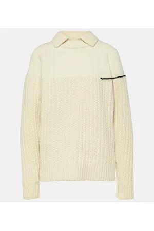 Victoria Beckham Double-collar wool sweater