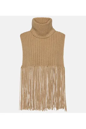 Lisa Yang Kayla fringed cashmere collar