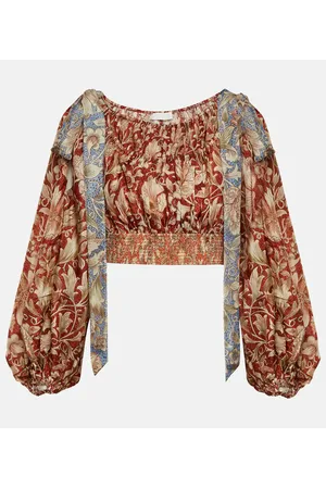 ZIMMERMANN Chintz floral silk crop top