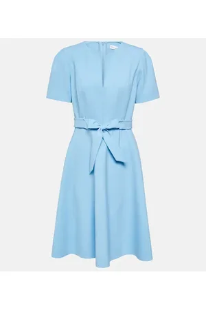 Oscar de la Renta Belted wool-blend midi dress