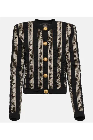 Balmain Monogram wool-blend cardigan