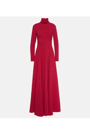 EMILIA WICKSTEAD Oakley pleated crÃªpe maxi dress