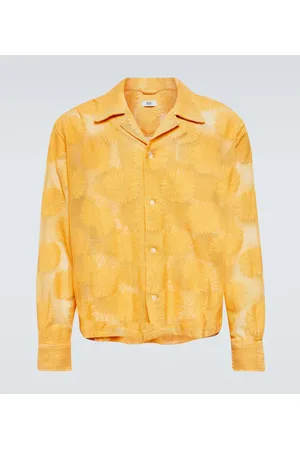 BODE Sunflower cotton-blend lace shirt