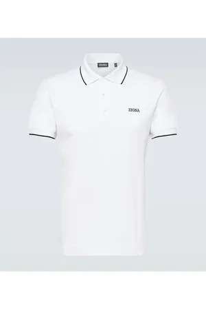 Ermenegildo Zegna Logo cotton blend polo shirt