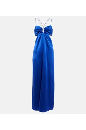 Frame Cutout silk-blend maxi dress