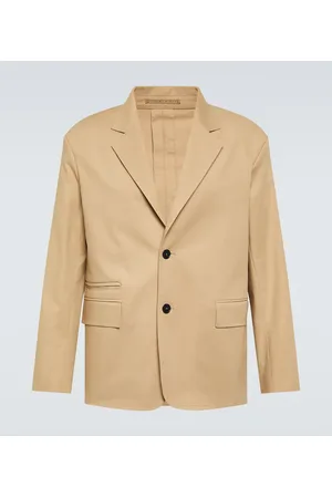 Lanvin Deconstructed cotton-blend blazer