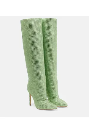 PARIS TEXAS Holly embellished leather knee-high boots