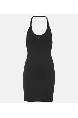 Courrèges CourrÃ¨ges Ribbed-knit cotton-blend jersey minidress