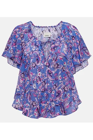 Isabel Marant Penelope printed silk-blend top