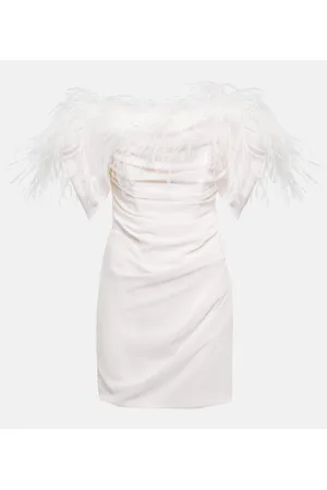 GIUSEPPE DI MORABITO Feather-trimmed minidress
