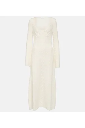 Chloé ChloÃ© Cable-knit wool and cashmere midi dress