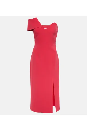 Safiyaa Opal off-shoulder crÃªpe midi dress