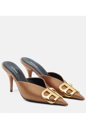 Balenciaga BB satin mules