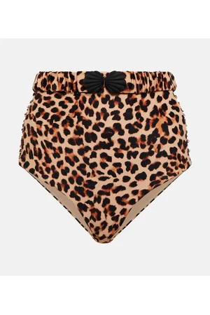 JOHANNA ORTIZ High-rise leopard-print bikini bottoms
