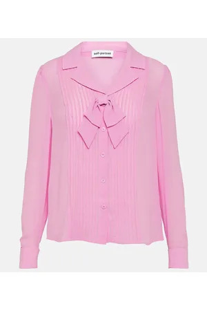 Self-Portrait Bow-detail chiffon blouse