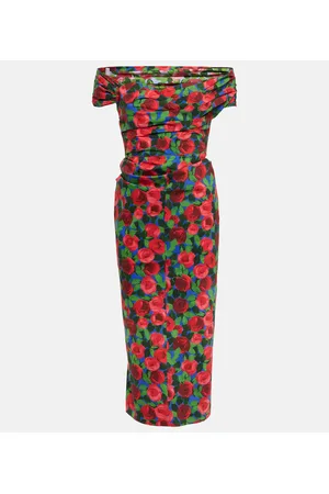 Carolina Herrera Floral off-shoulder midi dress
