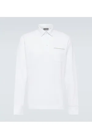 Ermenegildo Zegna Long-sleeved cotton piquÃ© polo shirt