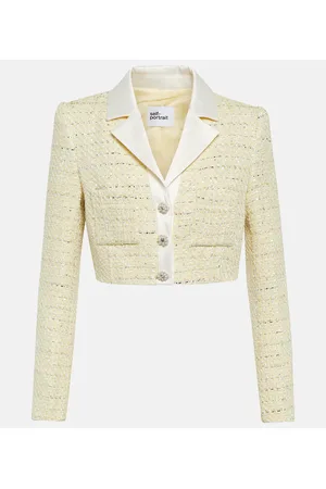 Self-Portrait Cropped bouclÃ© jacket